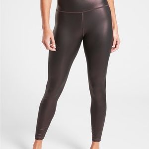 Athleta eggplant shimmer leggings